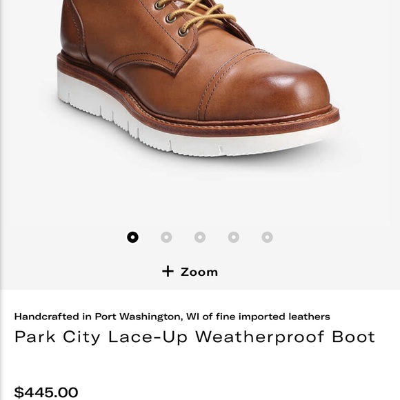 Allen Edmonds Men's US 11.5 Park City Boots Tan - Picture 2 of 9